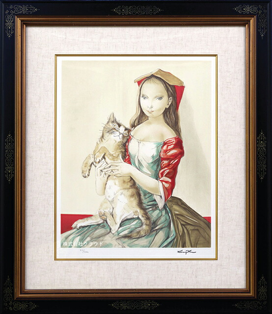 楽天市場】藤田嗣治 レオナール・フジタ 猫を抱いた頭巾の少女