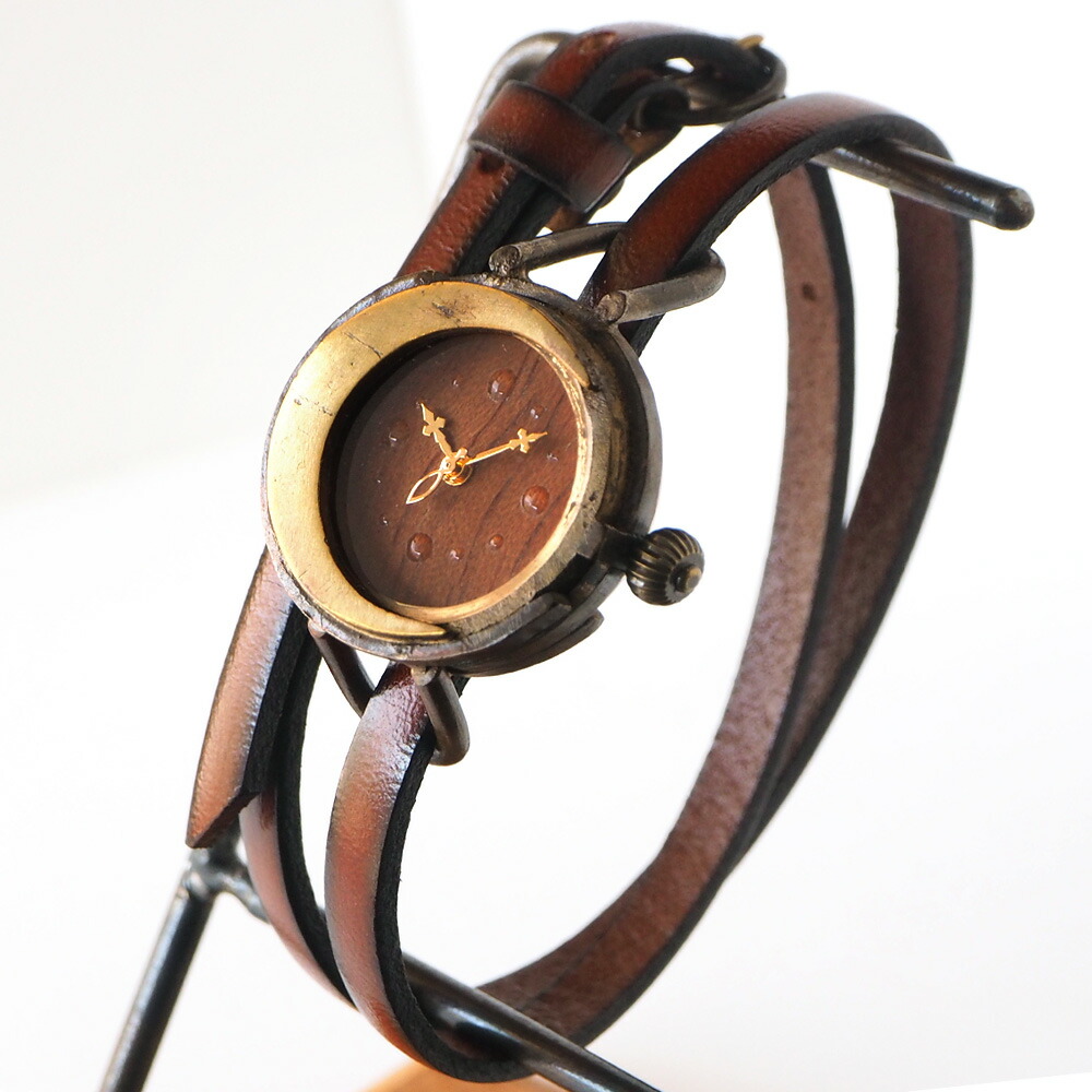 vie（ヴィー） 手作り腕時計 “三日月” 2重ベルト レディース [WB-073-W