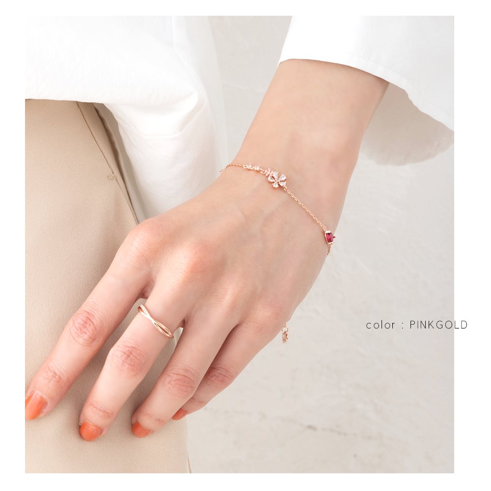 ゆうパケット】ブレスレット レディース チェーン キュービック