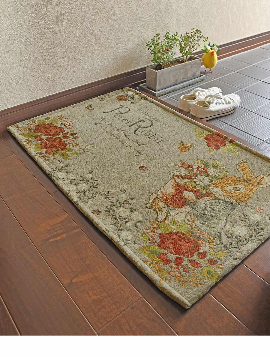 楽天市場】玄関マット ピーターラビット ブーケ 50×80 cm 洗える 滑り