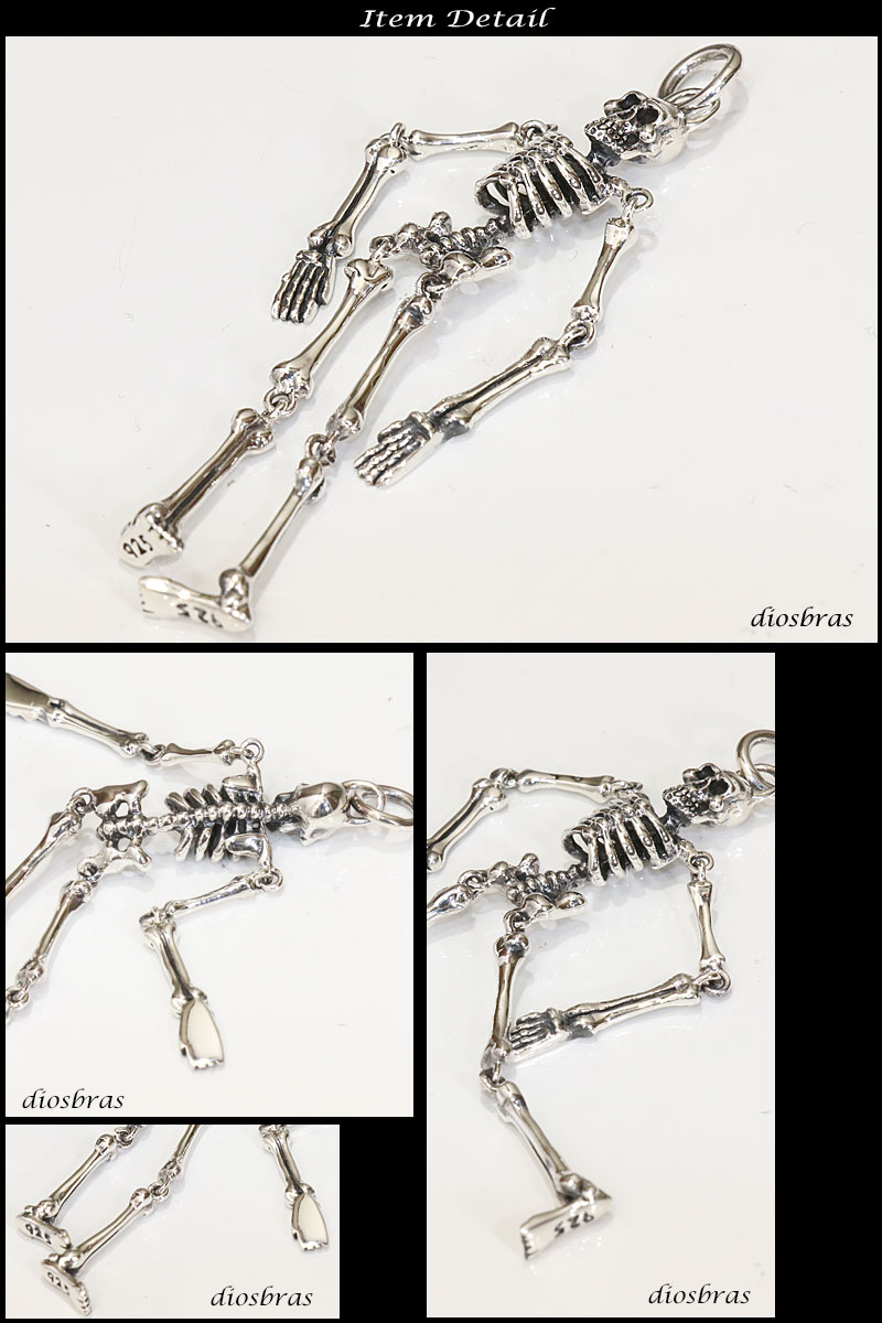 楽天市場】全身 スカル ペンダント トップ スカル 骸骨 ブラック