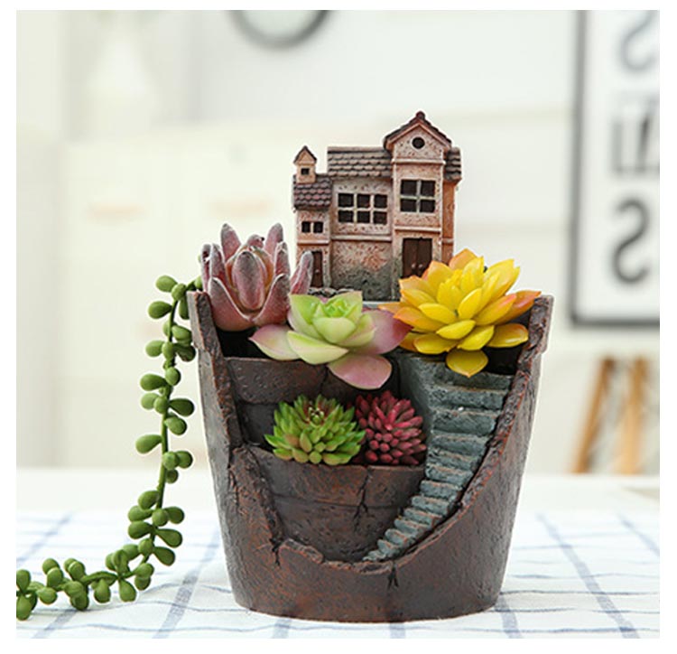 楽天市場】ギフト 鉢 城 寄せ植え 寄せ植 母の日 観葉植物 民家