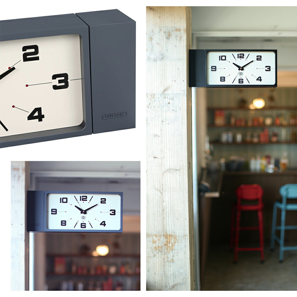 楽天市場】ダブル フェイス クロック レクタングル DULTON ダルトン