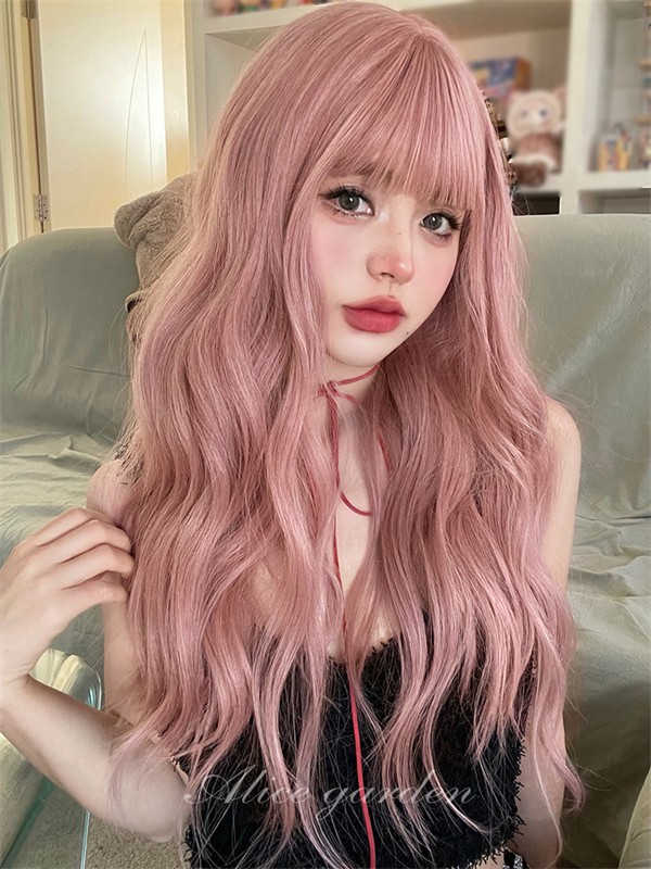 楽天市場】ウィッグ ピンク レディース フルウィッグ ロング 巻き髪