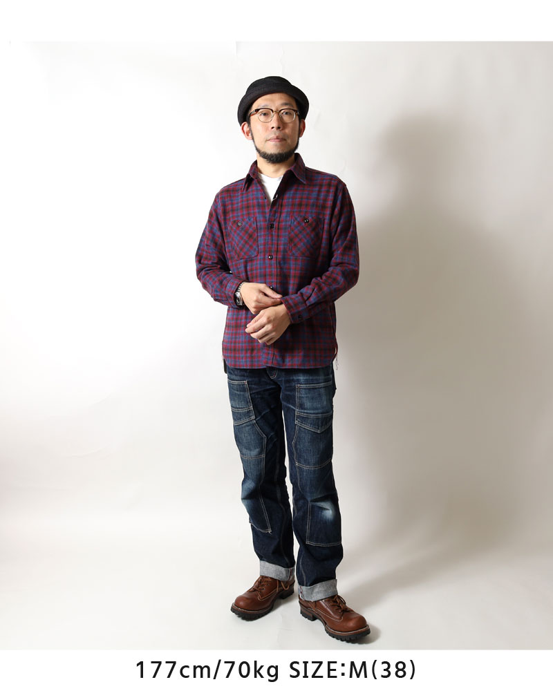 SUGAR CANE(シュガーケーン) ツイルチェックワークシャツ / SC29563