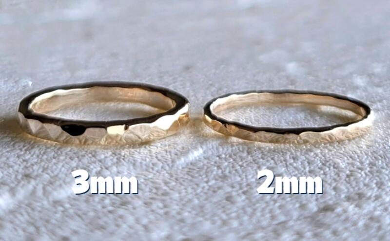 楽天市場】【ふるさと納税】 アクセサリー K14GF 槌目リング 3ミリ 幅