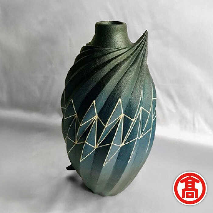 楽天市場】【ふるさと納税】花瓶 MAT-AF1 [内田 和秀] 縹繧幾何文花入