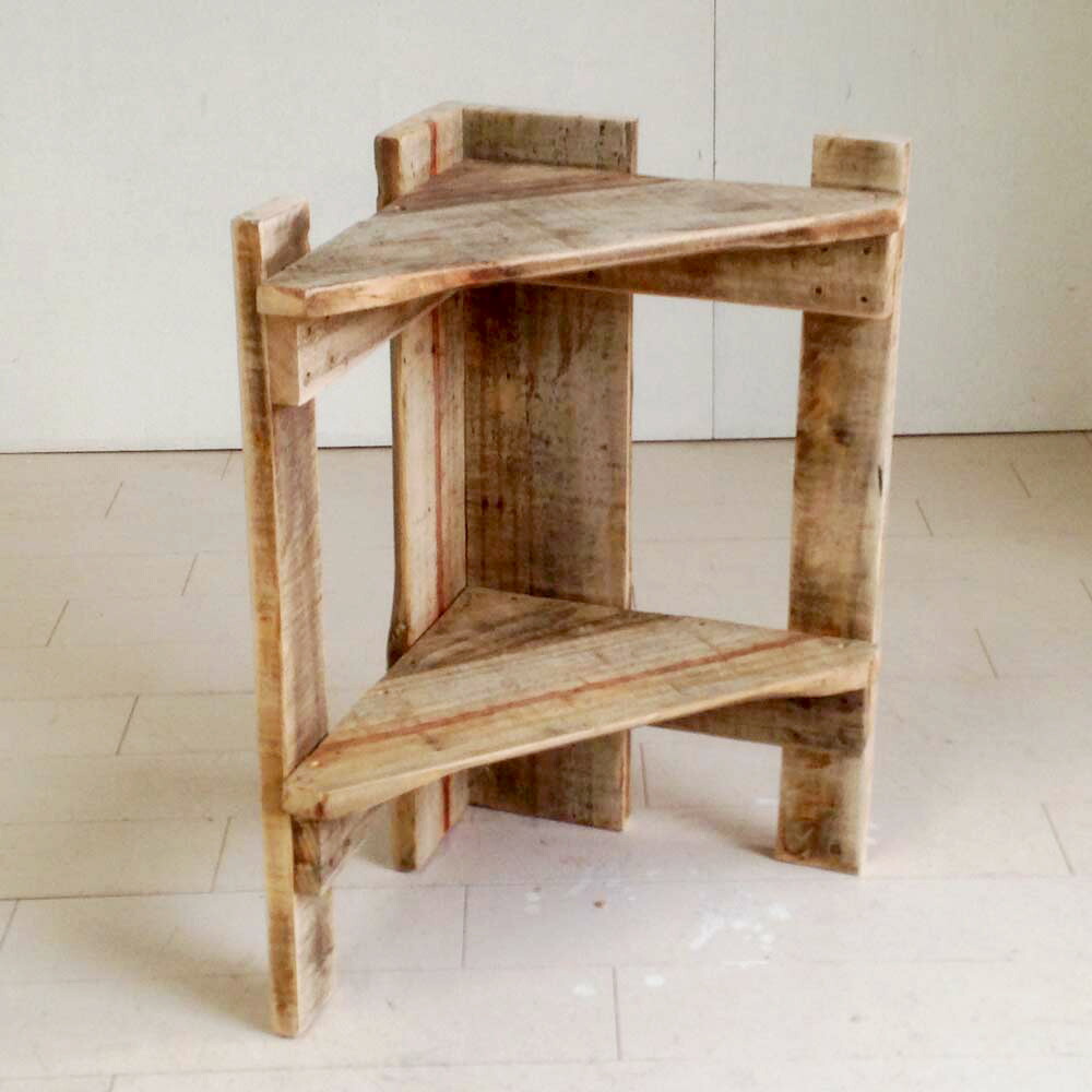 楽天市場】cafemoku コーナーシェルフ 2段 コーナーラック 木製 棚