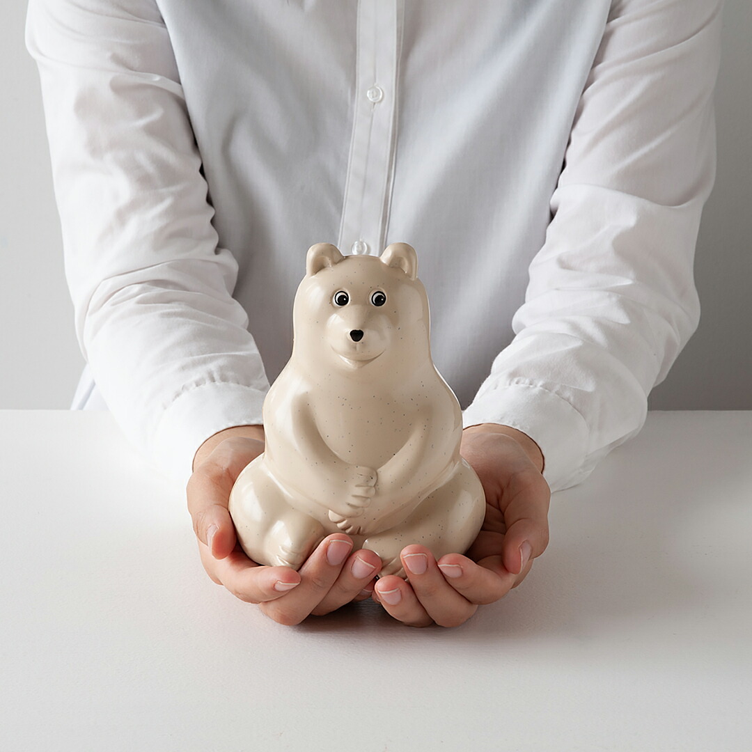 シロクマ貯金箱（プラステップ／PLASTEP） フリーデザイン ｜ 北欧