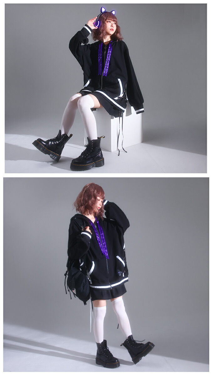 パーカー ユニセックス メイド服イメージ 編み上げ 屋敷シエルさん