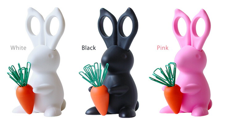 楽天市場】QUALY Desk Bunny Scissors & Clip Holder【はさみ