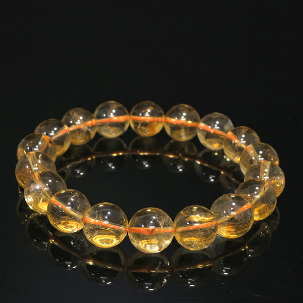 シトリン ブレスレット 11.5mm 19cm 天然石 パワーストーン 誕生石 11