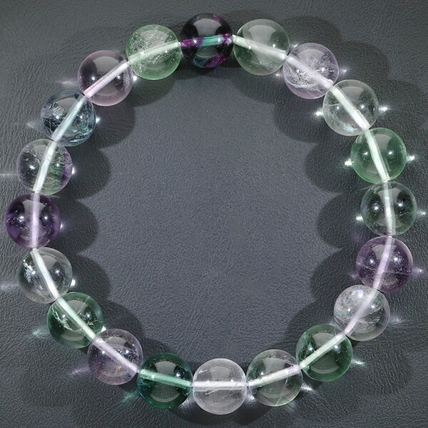 フローライト ブレスレット 10mm 16.5~18.5cm S~LL サイズ 天然石