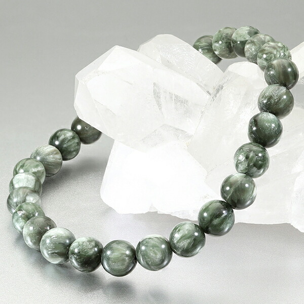 セラフィナイト ブレスレット 6mm 16.5～17.5cm S～L サイズ 天然石