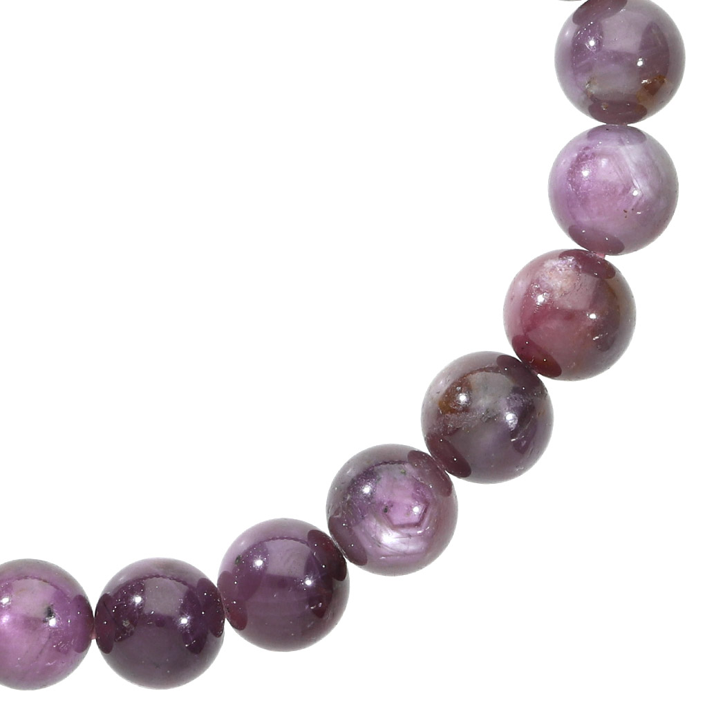 スター ピンクサファイア ブレスレット 9.3mm 18cm メンズ M