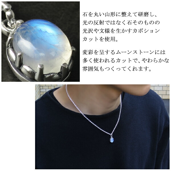 楽天市場】天然 レインボームーンストーン ペンダントトップ (チェーン