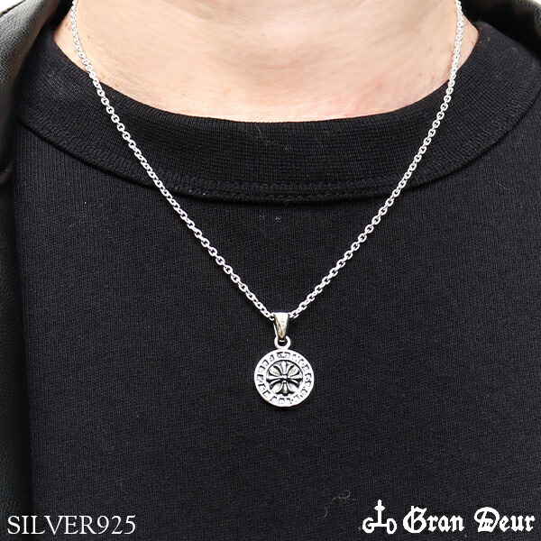 楽天市場】フレアクロス コイン サファイア シルバーネックレス