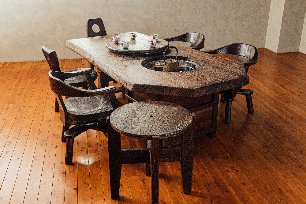 楽天市場】囲炉裏テーブル 総桐 蓋がミニテーブル 多機能 簡単