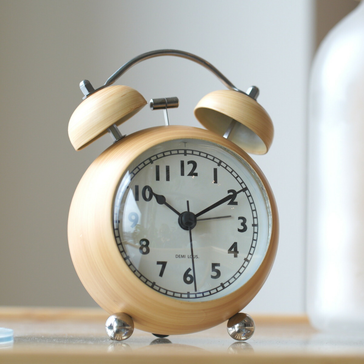 楽天市場】ベル時計 置時計 ベル音 目覚まし時計 木目調 かわいい 静音