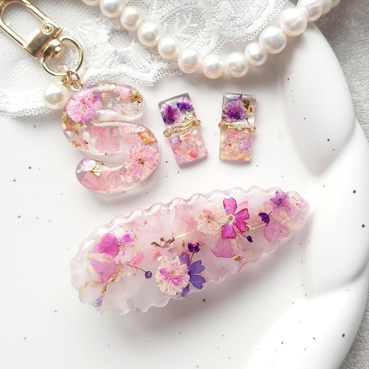 レジンのためのフラワーセット - 手作り雑貨屋 * 雑貨好きによる雑貨