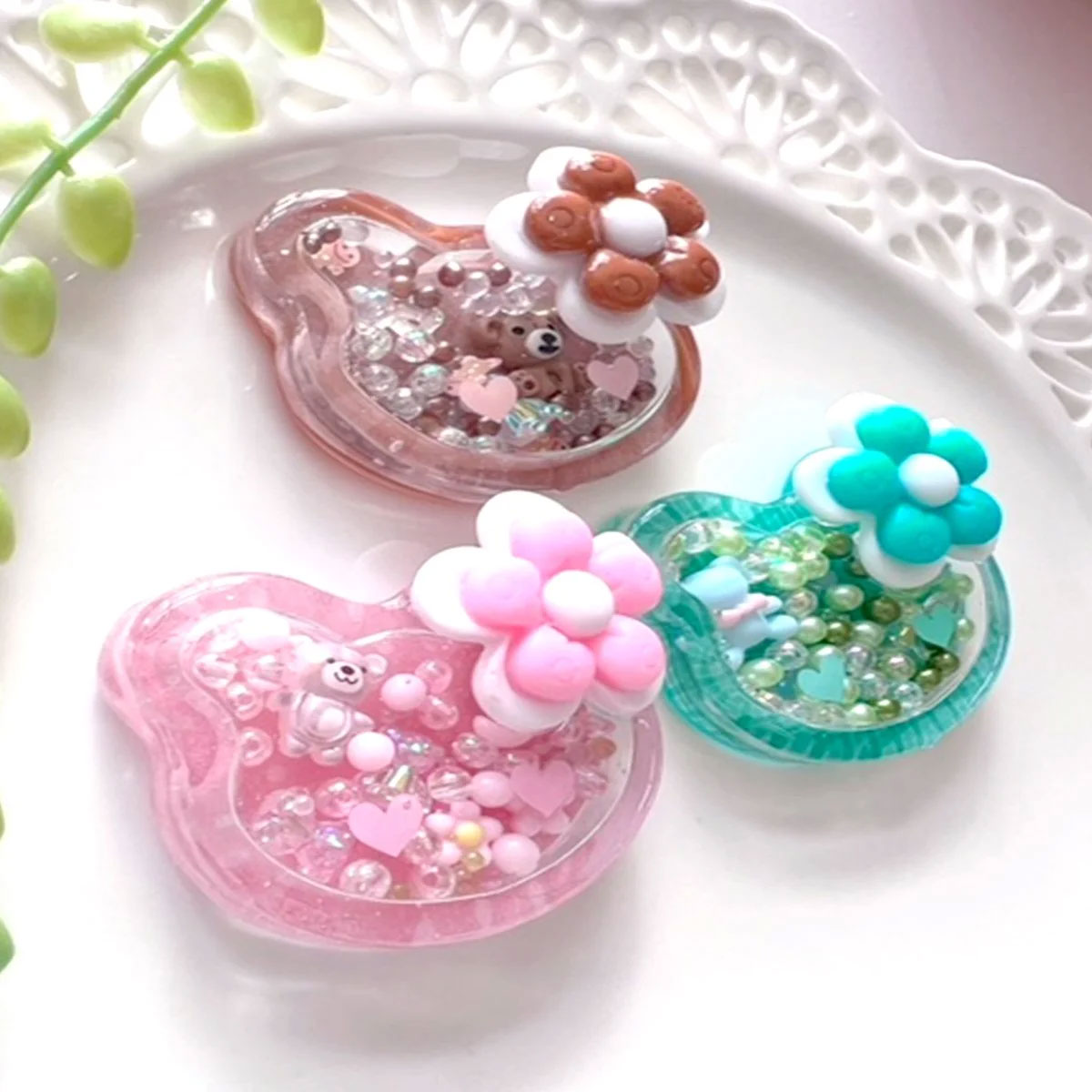 くまのカシャカシャ シリコンモールドｰ* オマケがたくさんついてくる