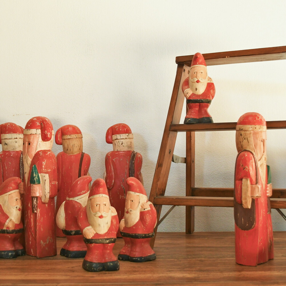 楽天市場】ウッドカービング サンタ #2 【クリスマス