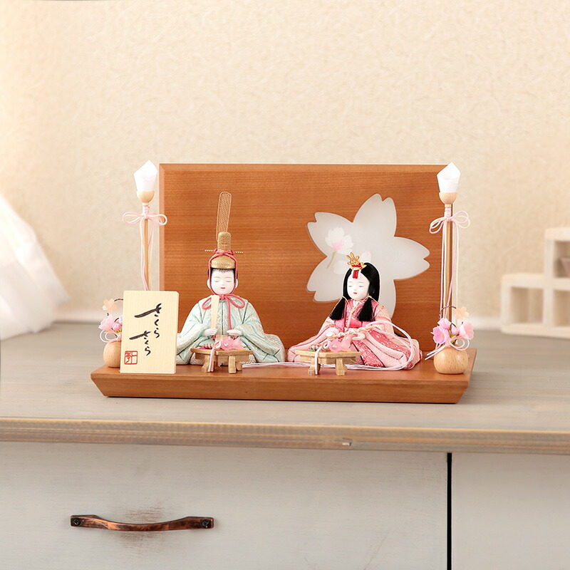 楽天市場】雛人形 コンパクト 一秀 ひな人形 木目込人形飾り 平飾り