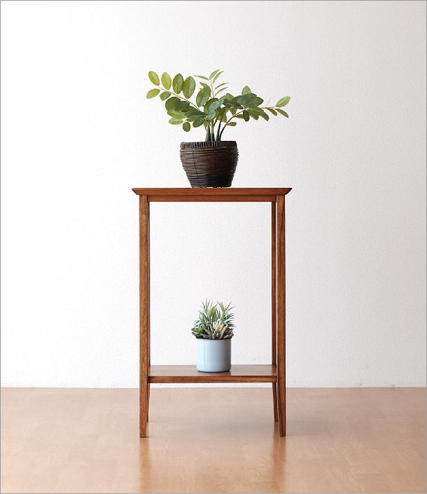 楽天市場】花台 木製 チーク無垢材 フラワースタンド 玄関 リビング