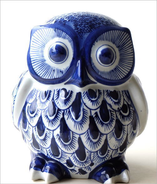 楽天市場】貯金箱 陶器 ふくろう フクロウ 和風 かわいい インテリア