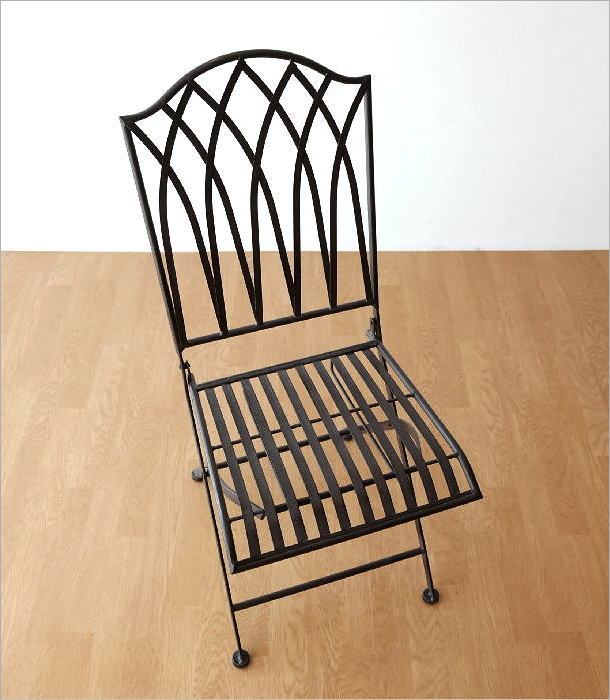 楽天市場】ガーデンチェア アイアン 折りたたみ 金属製 鉄製 おしゃれ