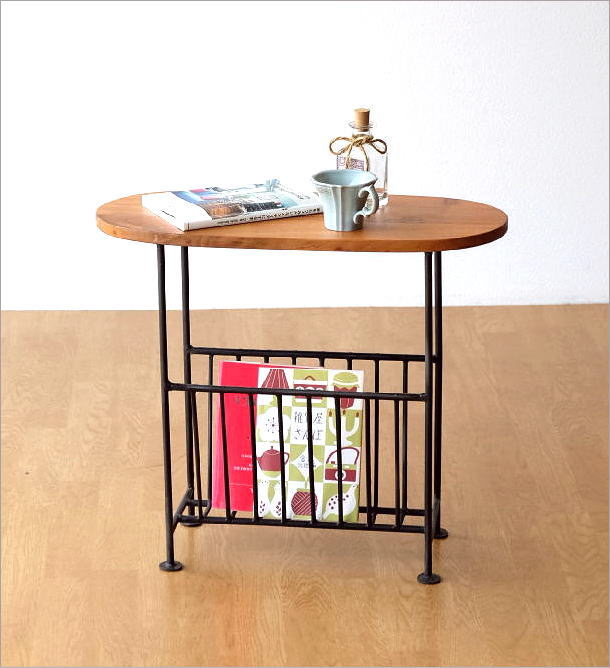 楽天市場】テーブル付きマガジンラック おしゃれ スリム マガジン