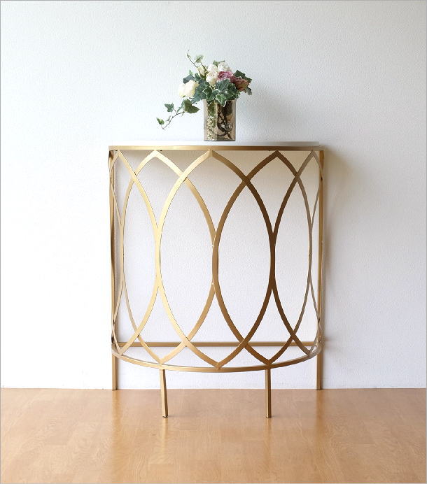 楽天市場】コンソールテーブル 玄関 アンティーク おしゃれ ゴールド