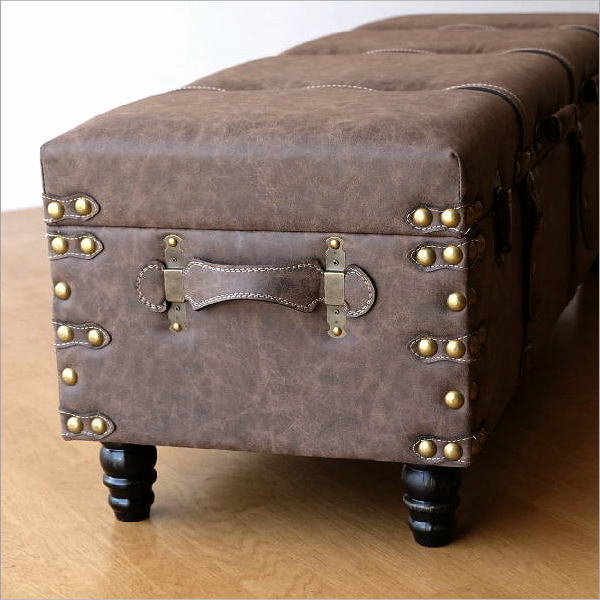 楽天市場】ベンチ 収納付 ソファ スツール おしゃれ トランクベンチ