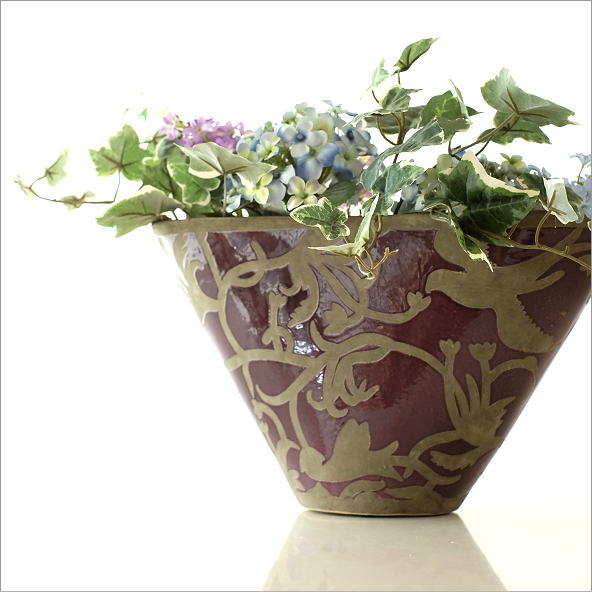 楽天市場】フラワーベース 花瓶 陶器 花器 おしゃれ アンティーク 花瓶