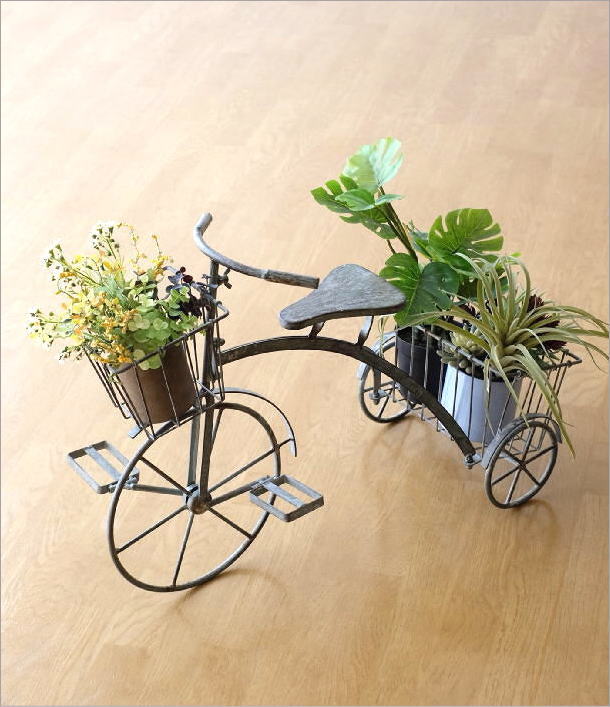 ヴィンテージ ラタン 籐 フラワースタンド 花台 開閉式 昭和レトロ 鉢