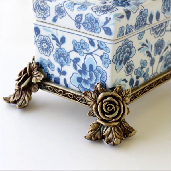 楽天市場】小物入れ 陶器 おしゃれ 真鍮 小鳥 シノワズリ 蓋付き