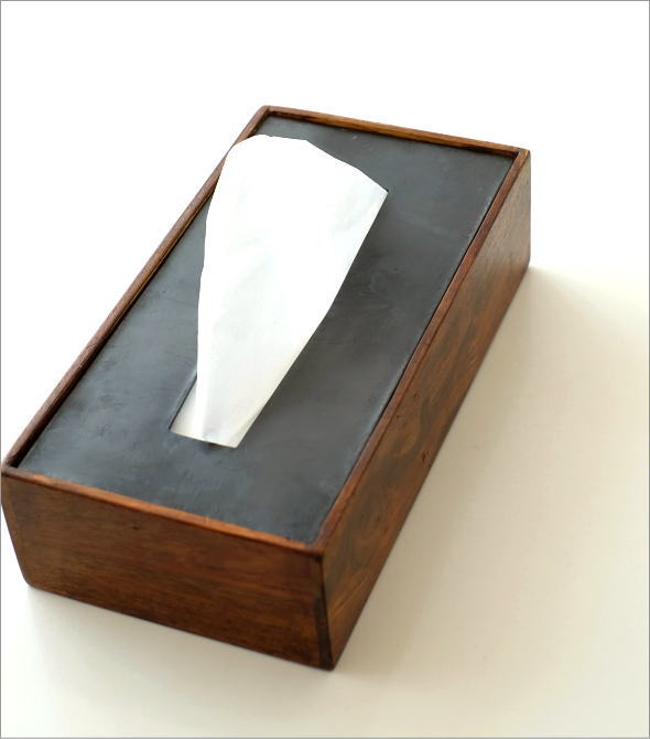 楽天市場】ティッシュケース 木製 アイアン おしゃれ シンプル 木