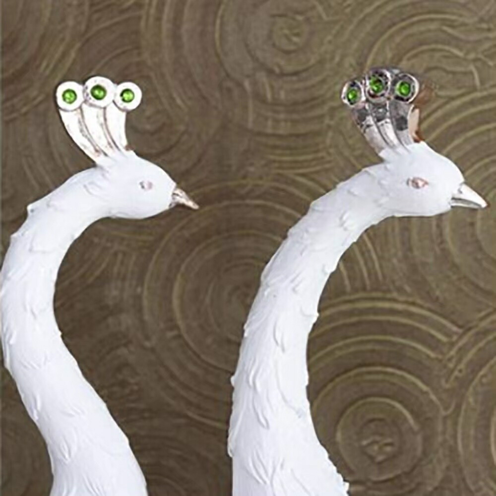 楽天市場】置物 孔雀 白 70cm 柱 1個 インテリア 風水 : ショップハナ