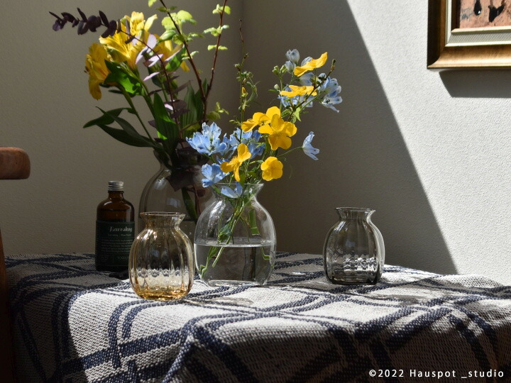 楽天市場】花瓶 ストライプデザイン おしゃれ カラーガラス Sサイズ