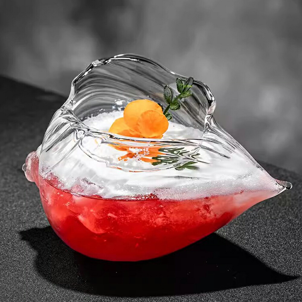 IwaiLoft カクテルグラス 貝形 350ml ガラスボウル デザートボウル