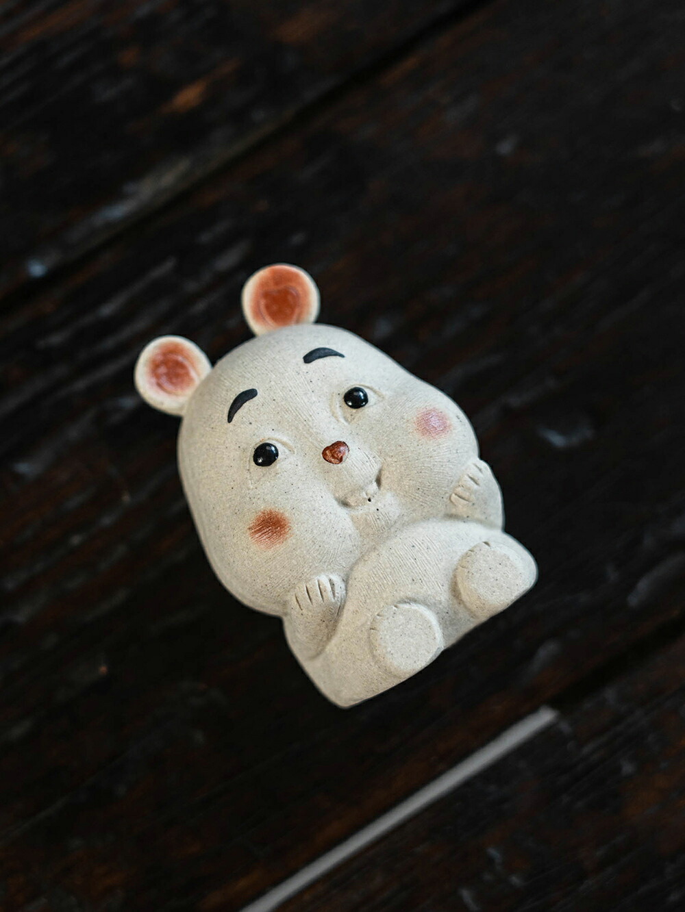 楽天市場】IwaiLoft かわいいウサギの置物 陶器 茶寵 手作り オブジェ