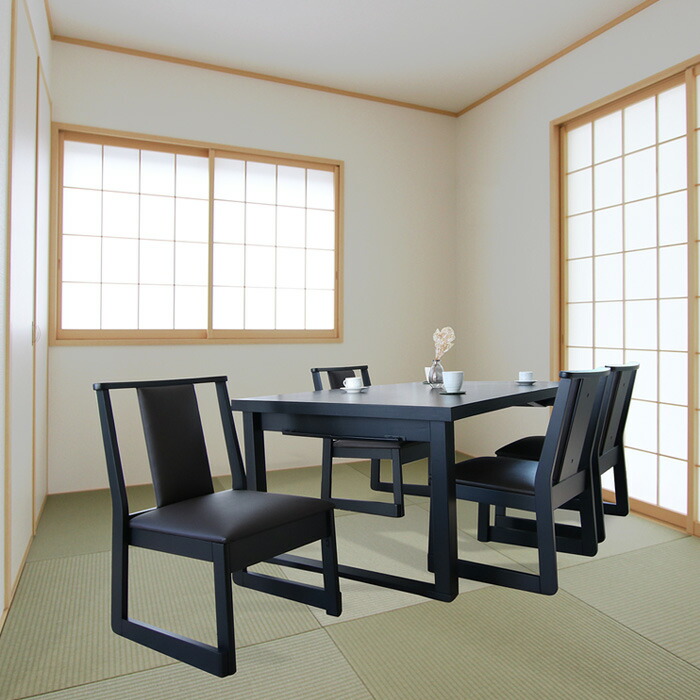 楽天市場】和風 お座敷 テーブル チェア セット 5点 折りたたみ 和室