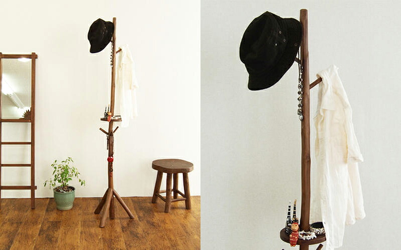 楽天市場】無垢材 ポールハンガー 高さ180 幅40 チーク無垢材 木製