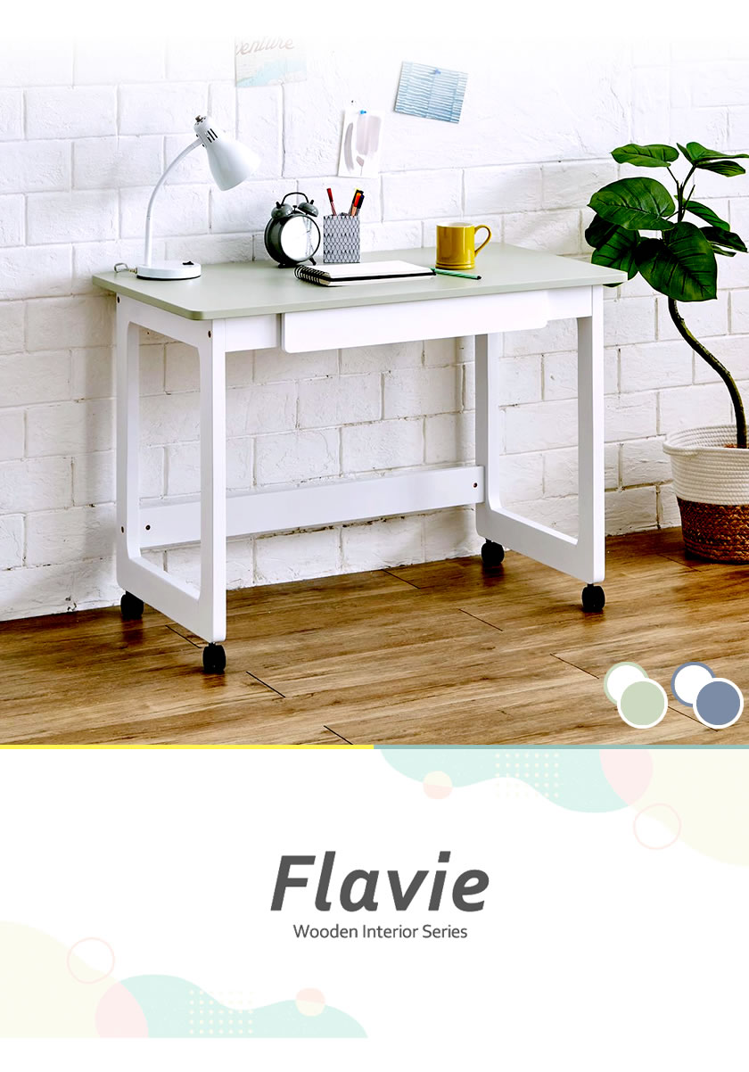 楽天市場】【20時〜☆ポイント10倍！】 Flavie 木製デスク 幅100cm