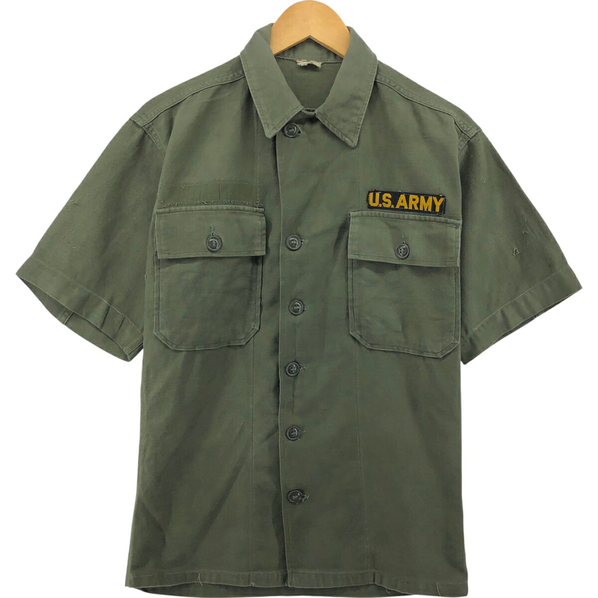 古着 60年代 米軍実品 OG-107 1st後期 ユーティリティシャツ 半袖