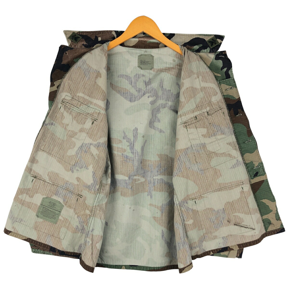 古着 90年代 米軍実品 迷彩柄 ウッドランドカモ リップストップ B.D.U