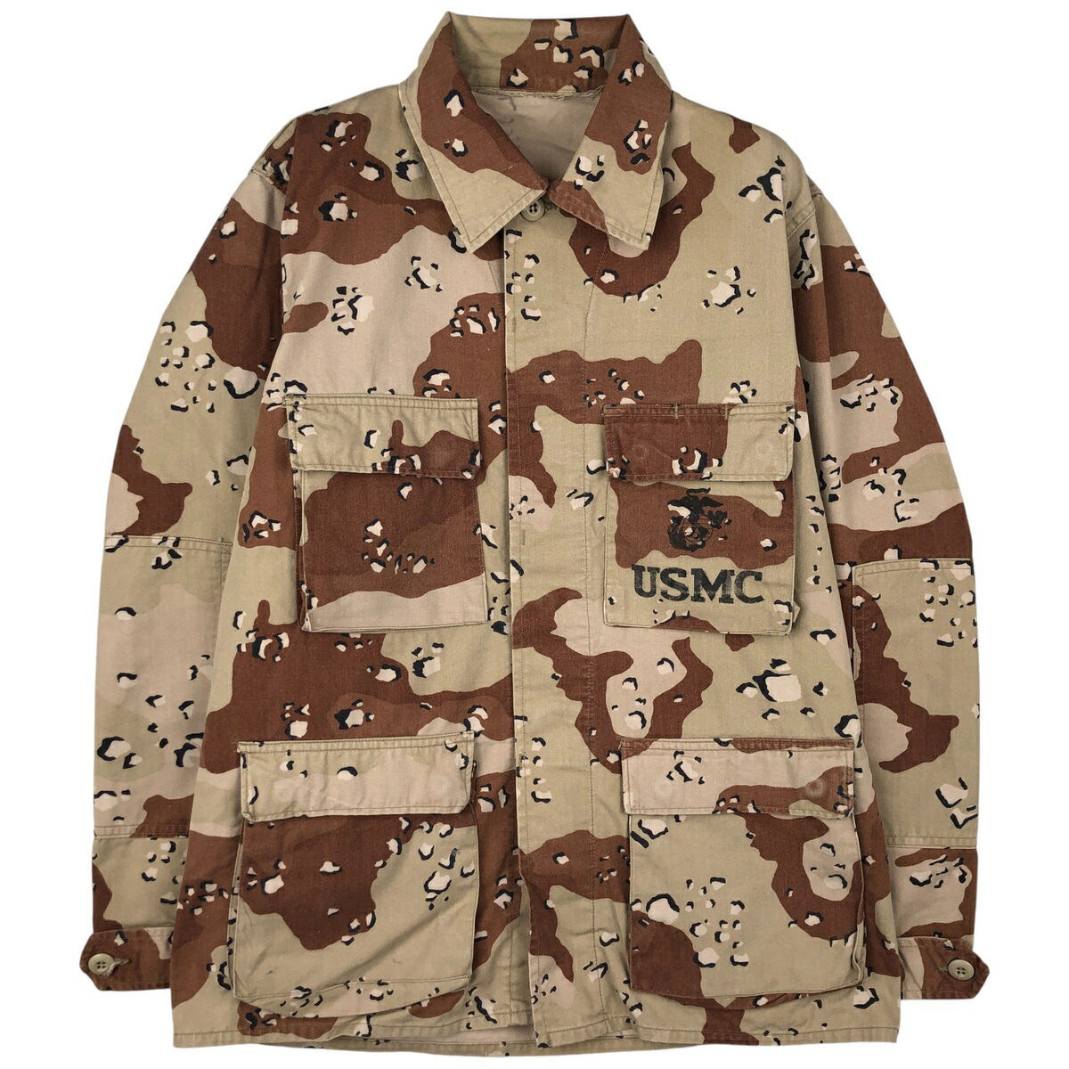 古着 米軍 迷彩柄 6C デザートチョコチップカモ ステンシル入り B.D.U