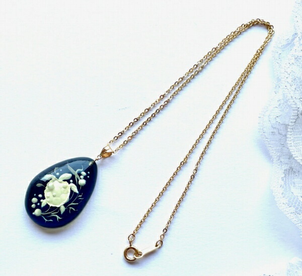 楽天市場】【天然琥珀】K18【琥珀 ネックレス】亀【インタリオ】カメオ