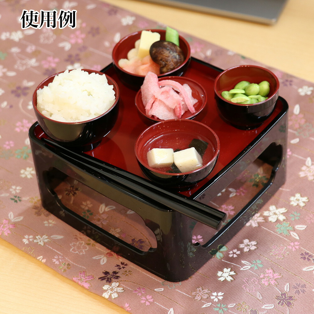 楽天市場】PC仏器膳 椀・箸付 黒塗内朱 5.5寸 日本製 お仏膳 仏膳 お膳