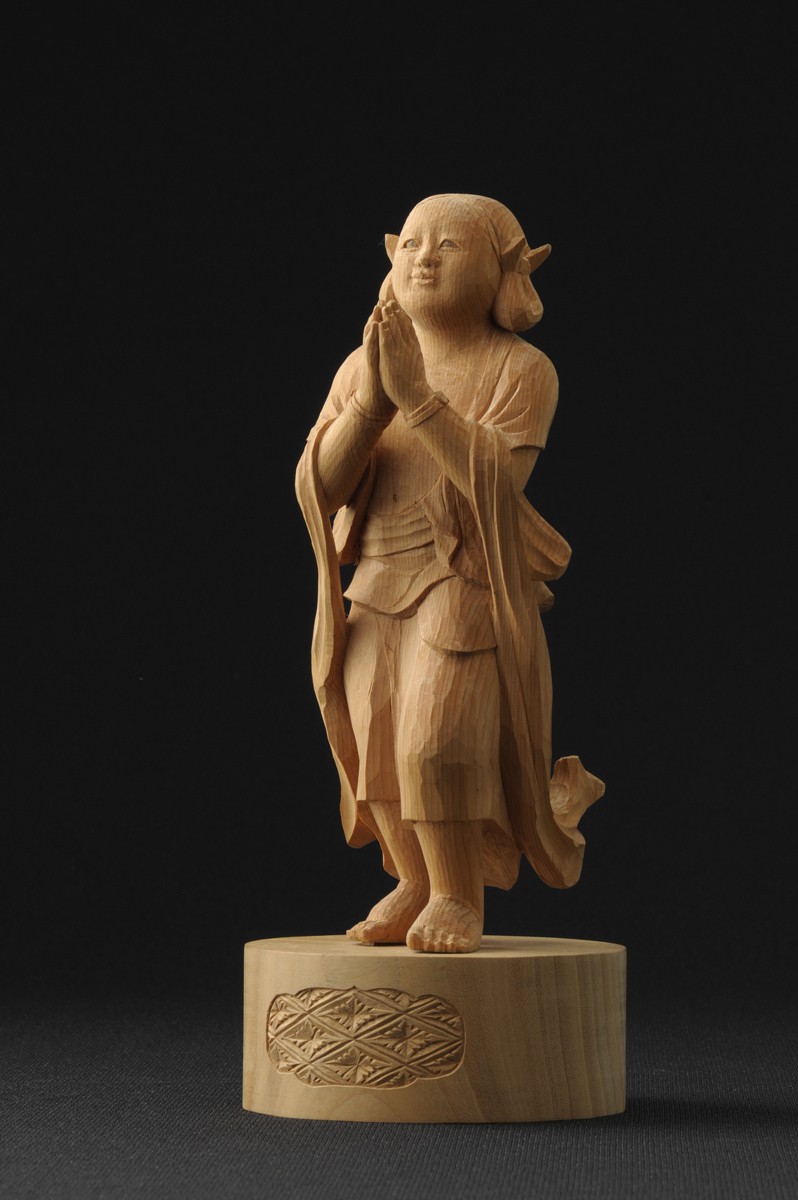 仏像 松久朋琳作 童子 9.5寸 桧 | 仏壇・位牌・神棚のなーむくまちゃん工房